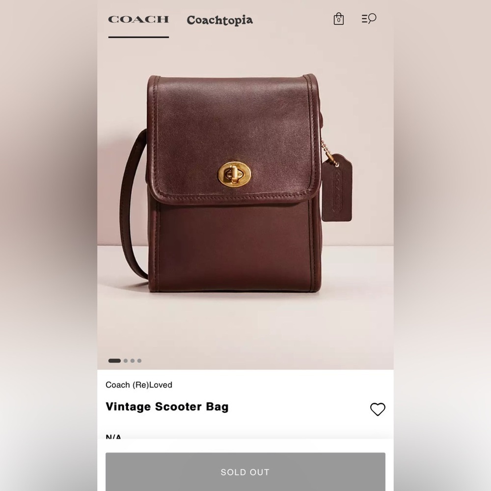 VINTAGE COACH TAUPE BROWN CROSSBODY SCOOTER CROSSBODY BAG
Style 9893 - Picture 12 of 12